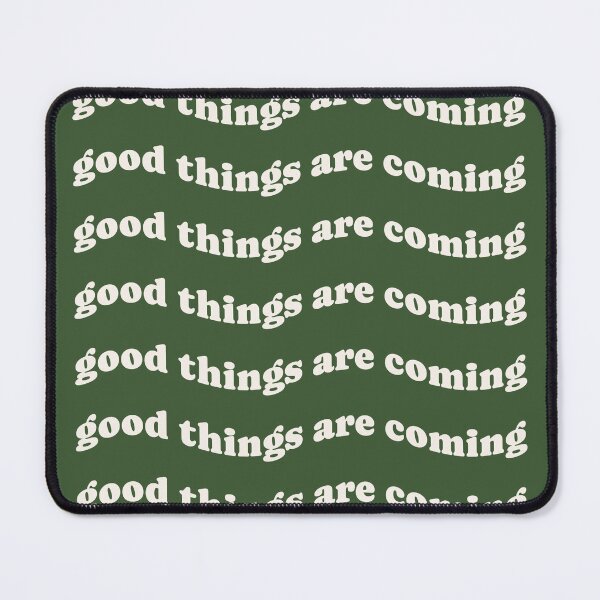 Item preview, Good Things Are Coming Sage Green Stacked Typography Affirmation Aesthetic designed and sold by hannahbee.