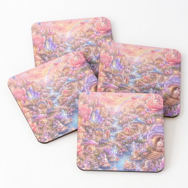 Item preview, Kawaii Bunny Blossom Village designed and sold by Gold&pixels.