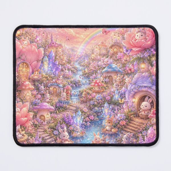 Item preview, Kawaii Bunny Blossom Village designed and sold by Gold&pixels.