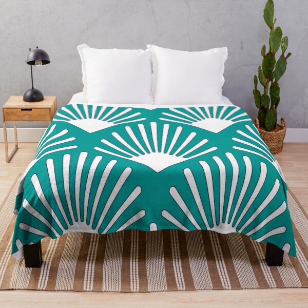 Aperçu de l'œuvre Fleurs en éventail de couleur turquoise créée et vendue par ViaARTfactory.