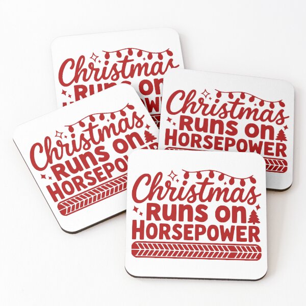 Item preview, Christmas Runs on Horsepower designed and sold by theartfulaspie.