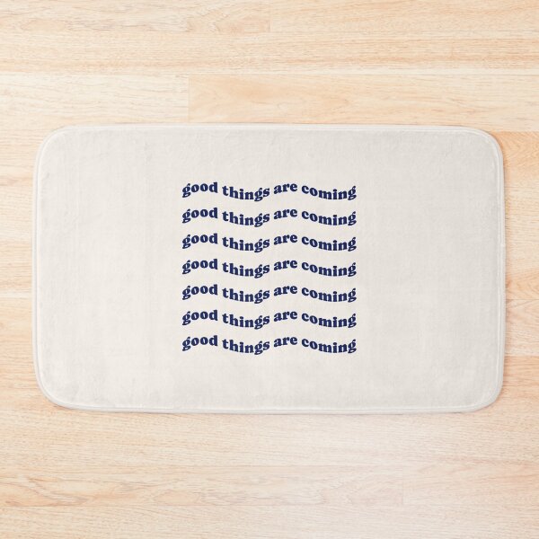 Item preview, Good Things Are Coming Navy Blue Stacked Typography Affirmation Aesthetic designed and sold by hannahbee.