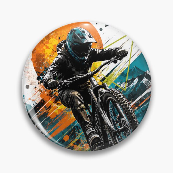 Item preview, Limitless Momentum Abstract Extreme MTB Jump Modern Geometric Action Art designed and sold by dytf79.