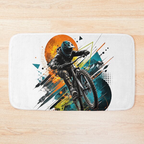 Item preview, Limitless Momentum Abstract Extreme MTB Jump Modern Geometric Action Art designed and sold by dytf79.