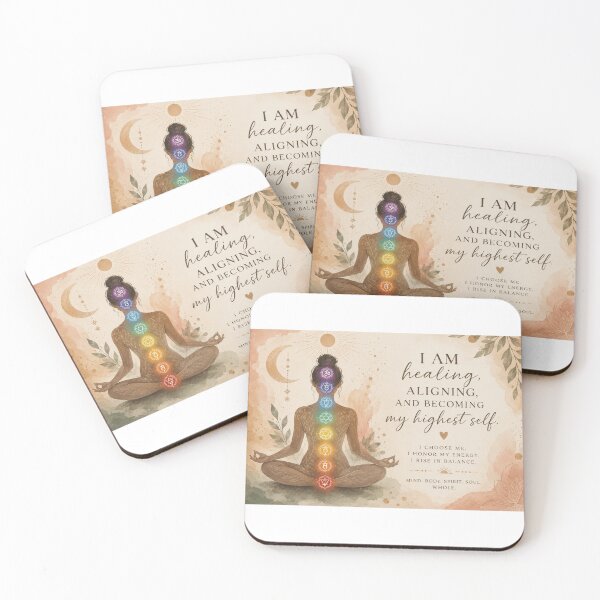 Item preview, Chakra Healing Affirmation Watercolor Art designed and sold by Fresh Starts.