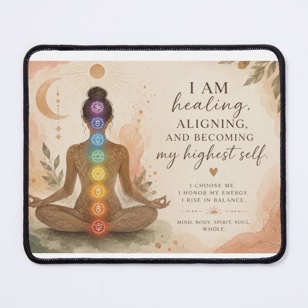 Item preview, Chakra Healing Affirmation Watercolor Art designed and sold by Fresh Starts.