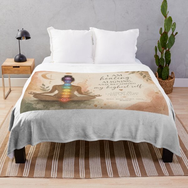 Item preview, Chakra Healing Affirmation Watercolor Art designed and sold by Fresh Starts.