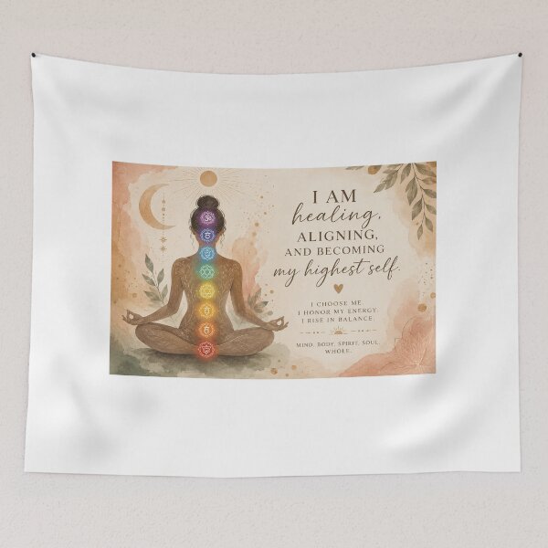 Item preview, Chakra Healing Affirmation Watercolor Art designed and sold by Fresh Starts.