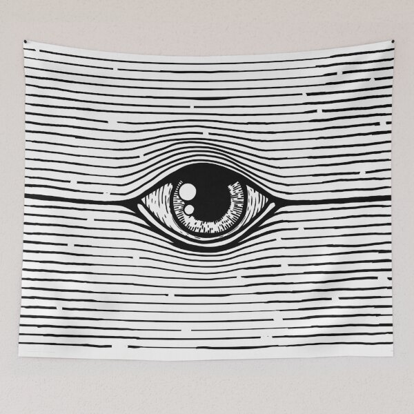 Item preview, Surreal Eye Line Art Illustration  designed and sold by kreature56.