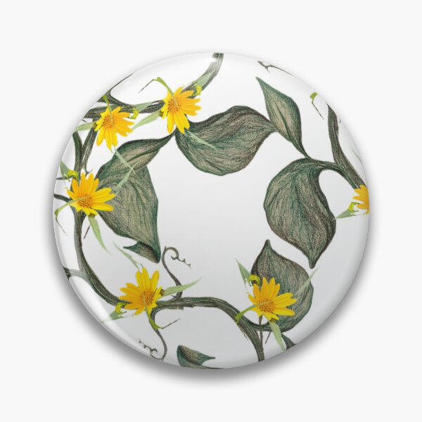 Item preview, Colored pencil sunflower vine, digital art collage designed and sold by GiSilver.