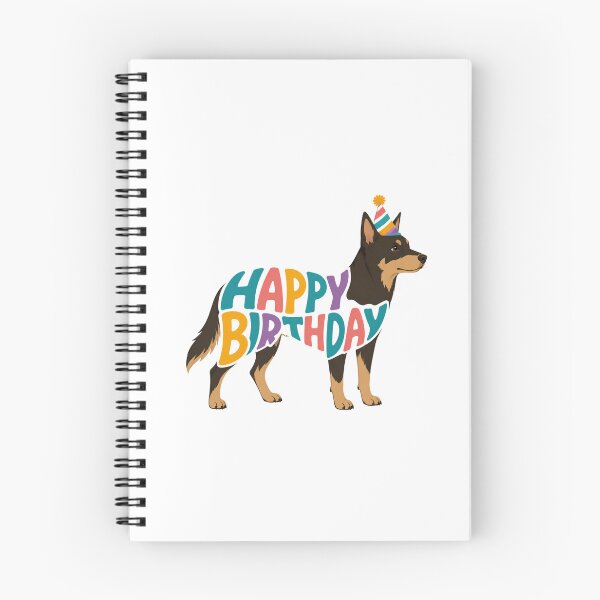 Item preview, Australian Kelpie Happy Birthday Silhouette designed and sold by TheAnimalZ00.