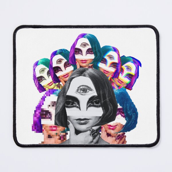 Item preview, Portrait collage analog digital vibrant colors designed and sold by RousTheFool.