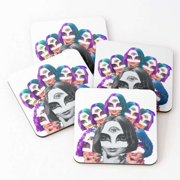 Item preview, Portrait collage analog digital vibrant colors designed and sold by RousTheFool.
