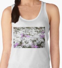 White and pink garden bed flowers Women's Tank Top