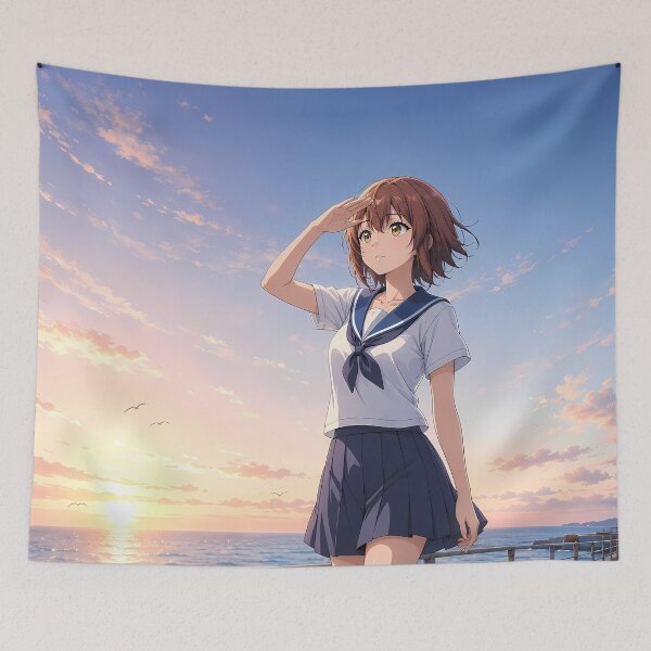 Item preview, Chisa Kotegawa Grand Blue Seaside Sunset Walk designed and sold by Dashsopaner.