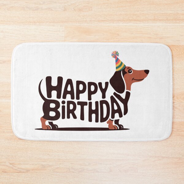 Item preview, Dachshund Happy Birthday Silhouette designed and sold by TheAnimalZ00.