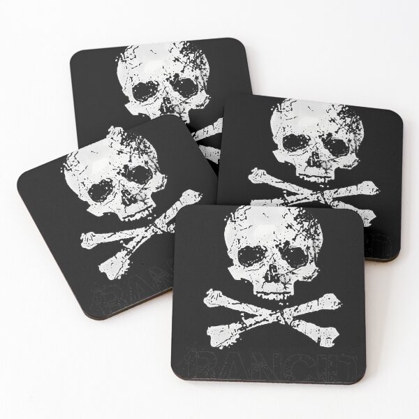Item preview, Gritty Skull and Bones Emblem with Band Name designed and sold by ALYGADesign.