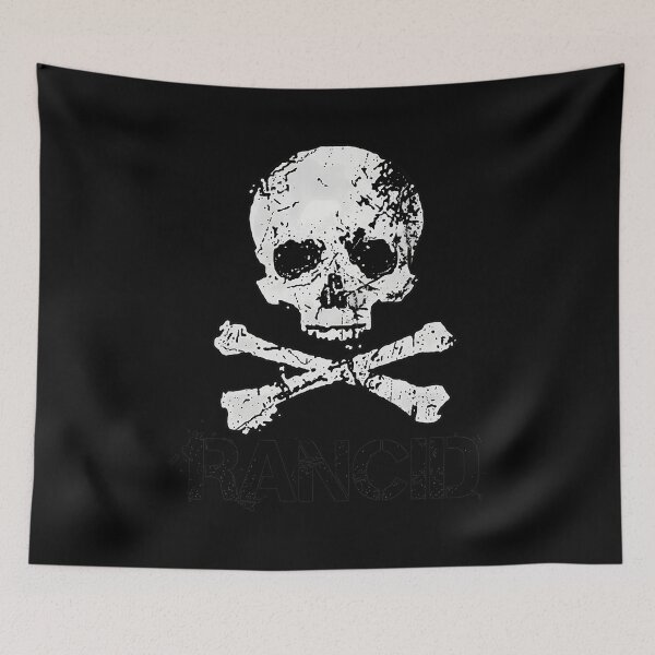 Item preview, Gritty Skull and Bones Emblem with Band Name designed and sold by ALYGADesign.