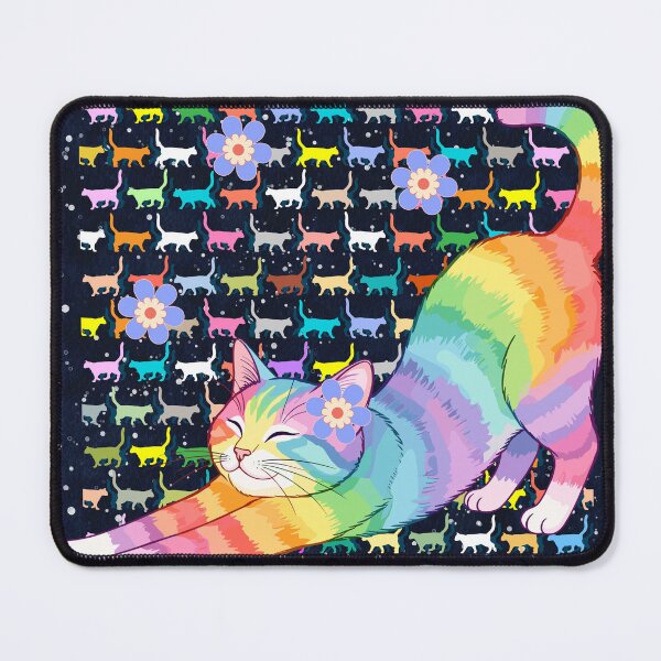 Item preview, Rainbow Stretch Cat designed and sold by MountainRoisin.