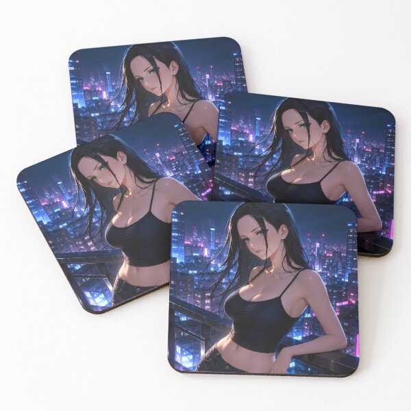 Item preview, Nico Robin One Piece Neon Rooftop Night designed and sold by Dashsopaner.