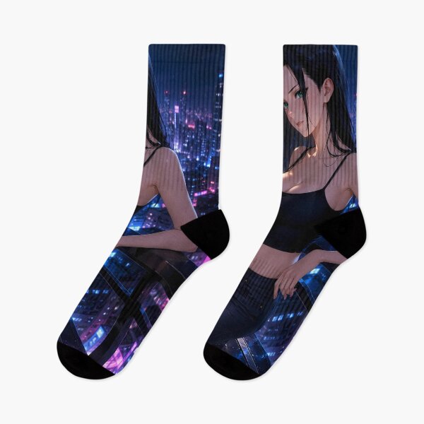 Item preview, Nico Robin One Piece Neon Rooftop Night designed and sold by Dashsopaner.