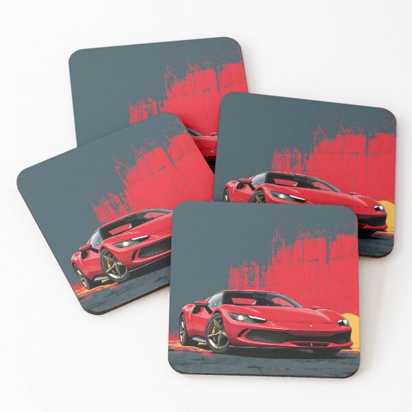 Item preview, Ferrari 296 GTB Modern Exotic Car Pop Art Design designed and sold by AutoPopStudio.