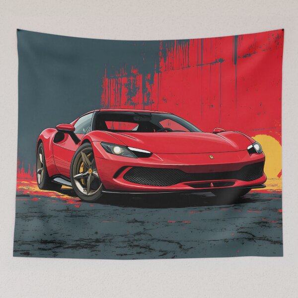Item preview, Ferrari 296 GTB Modern Exotic Car Pop Art Design designed and sold by AutoPopStudio.