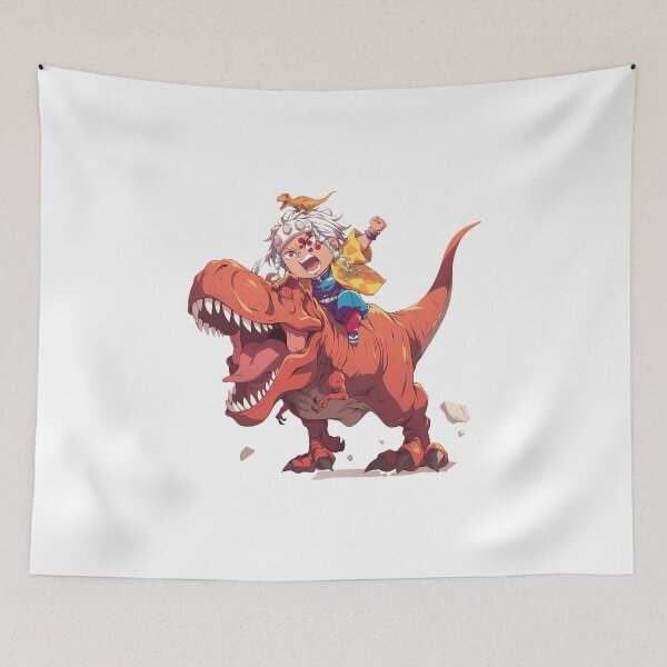 Item preview, Tengen Uzui Demon Slayer Chibi Dinosaur Adventure designed and sold by Dashsopaner.