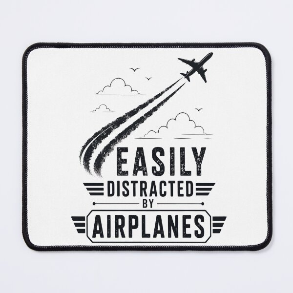 Item preview, Easily Distracted By Airplanes Contrail T-Shirt | Aviation Lover Gift | Minimal Flight Design designed and sold by Moh-nd-Eg.