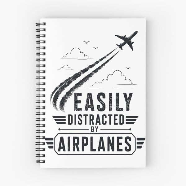 Item preview, Easily Distracted By Airplanes Contrail T-Shirt | Aviation Lover Gift | Minimal Flight Design designed and sold by Moh-nd-Eg.