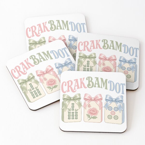 Item preview, Crak Bam Dot Pastel Mahjong Stones with Loops designed and sold by BoosterShop.