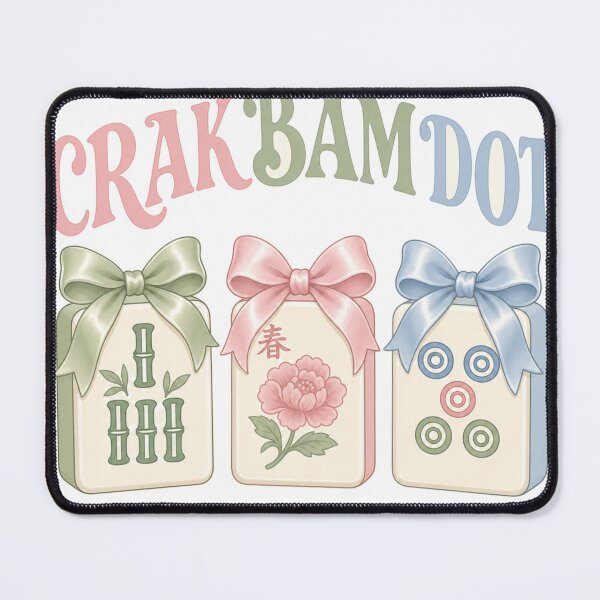 Item preview, Crak Bam Dot Pastel Mahjong Stones with Loops designed and sold by BoosterShop.