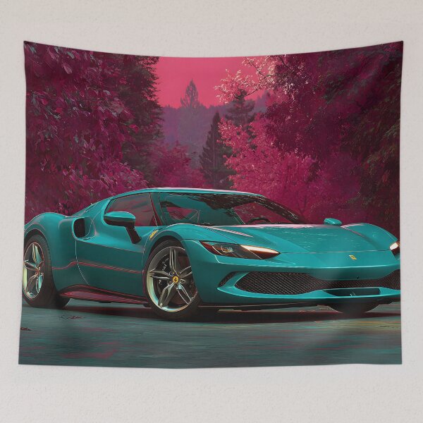 Item preview, Ferrari 296 GTB Luxury Car Pop Art Poster Design designed and sold by AutoPopStudio.