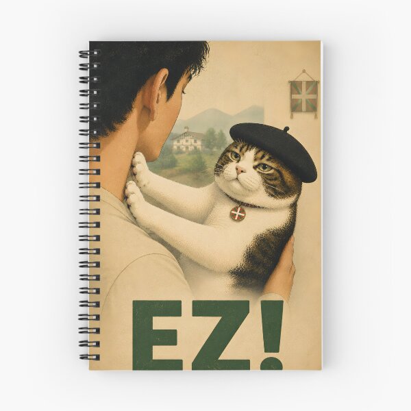 Item preview, Funny Basque Cat Poster, EZ Cat Meme, Euskal Herria Wall Art, Vintage Cat Print, Basque Gift designed and sold by Travellerz.