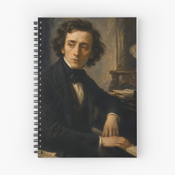 Item preview, Piano Poet: Frédéric Chopin Vintage Oil Painting - Romantic Melodies & Timeless Art designed and sold by DoReMiStudio.