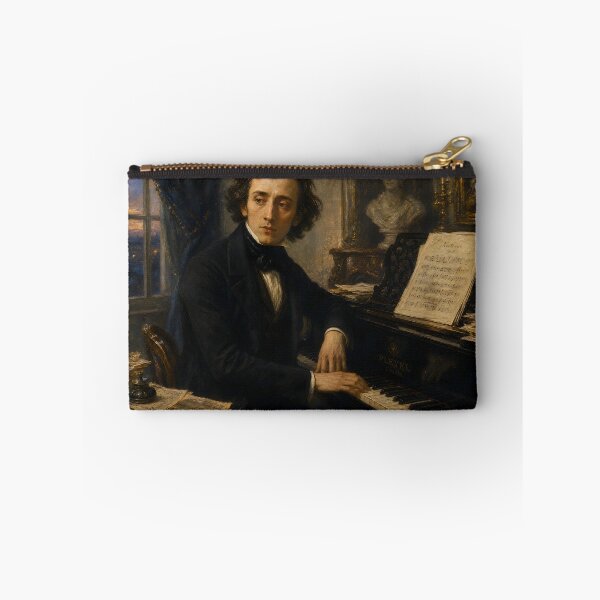 Item preview, Piano Poet: Frédéric Chopin Vintage Oil Painting - Romantic Melodies & Timeless Art designed and sold by DoReMiStudio.