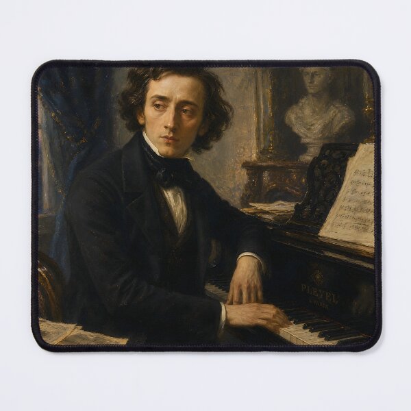 Item preview, Piano Poet: Frédéric Chopin Vintage Oil Painting - Romantic Melodies & Timeless Art designed and sold by DoReMiStudio.
