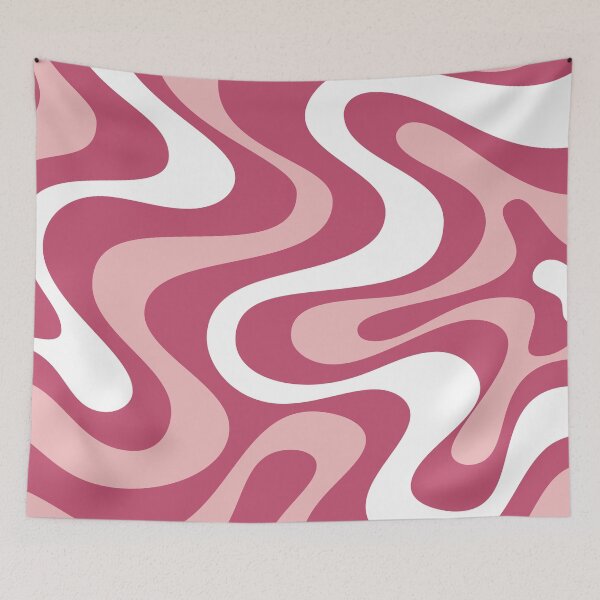 Item preview, Liquid Swirl Retro Abstract in pinks  tones, Light Blush, Cream, and White designed and sold by Differenceee.