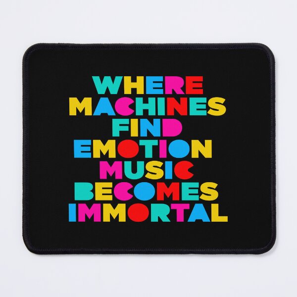 Item preview, Where Machines Find Emotion Music Becomes Immortal Colorful Typography designed and sold by paulo silveira.