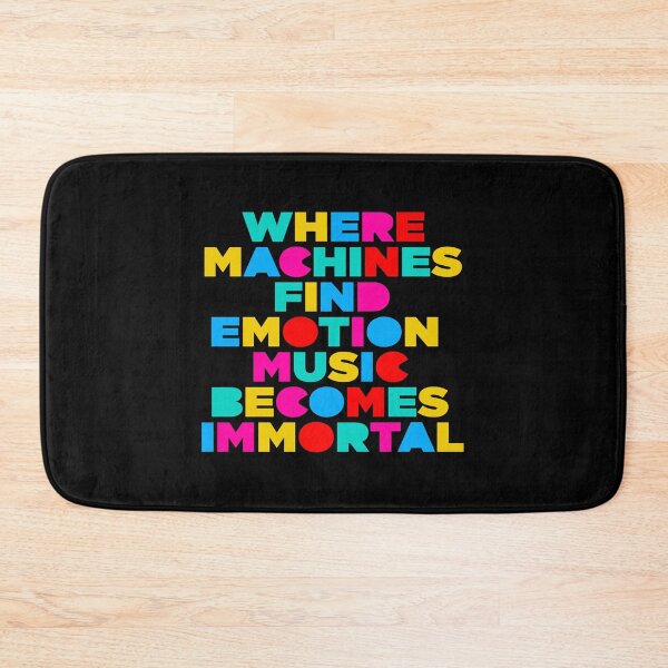 Item preview, Where Machines Find Emotion Music Becomes Immortal Colorful Typography designed and sold by paulo silveira.