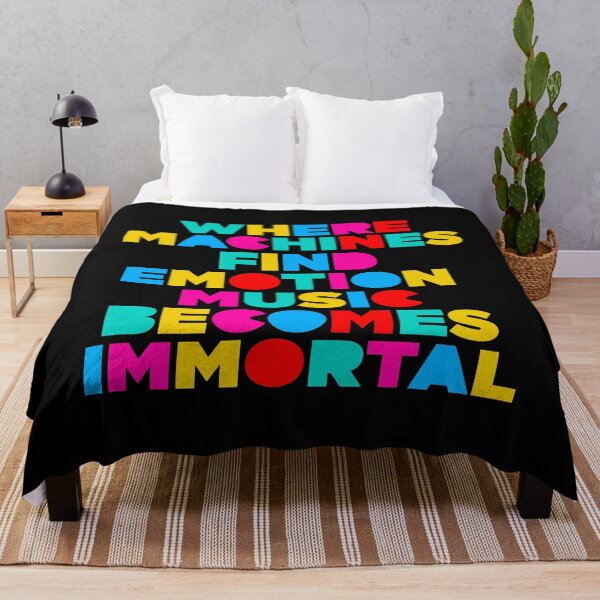 Item preview, Where Machines Find Emotion Music Becomes Immortal Colorful Typography designed and sold by paulo silveira.