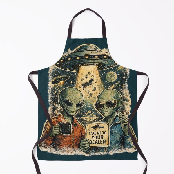 Item preview, Take Me to Your Dealer | Retro UFO Humor designed and sold by AndGarciart.