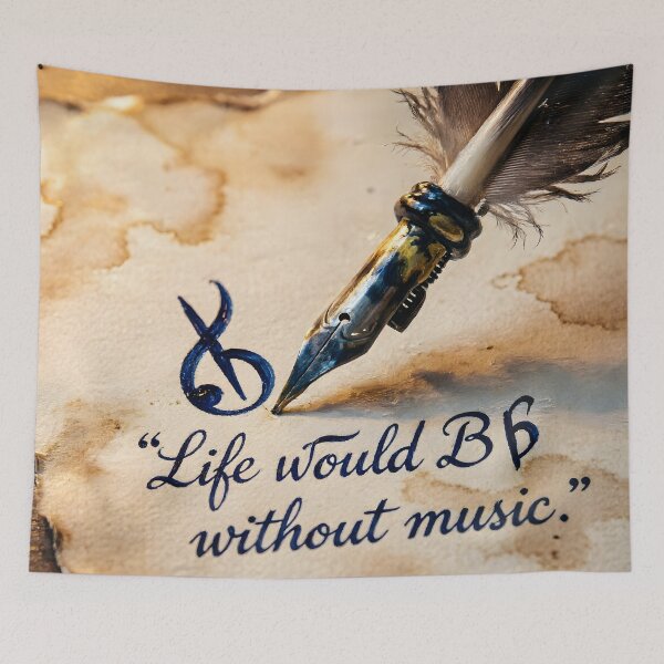 Item preview, Life Would B-Flat Without Music - Beethoven Pun Dark Academia Art designed and sold by DoReMiStudio.