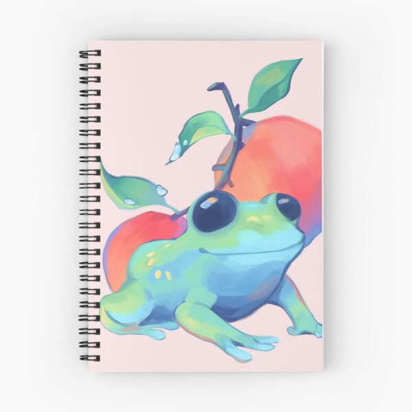 Item preview, Frog and peaches designed and sold by Milidrawstuff.