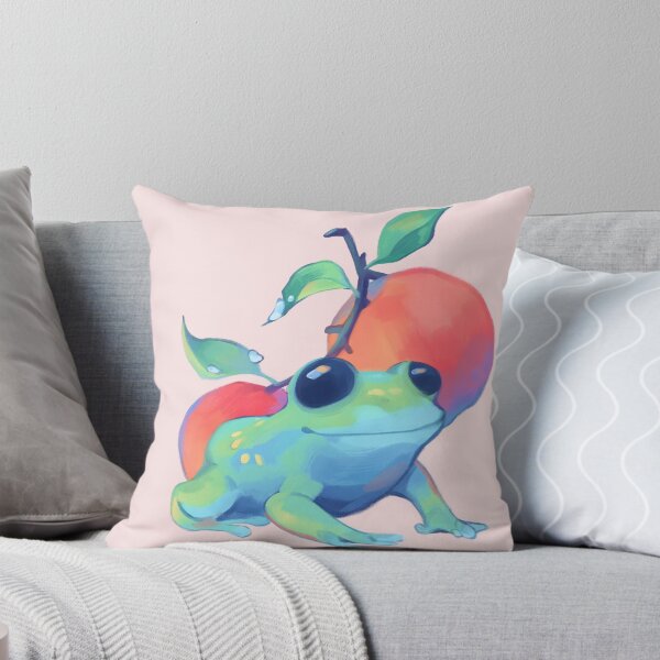 Item preview, Frog and peaches designed and sold by Milidrawstuff.