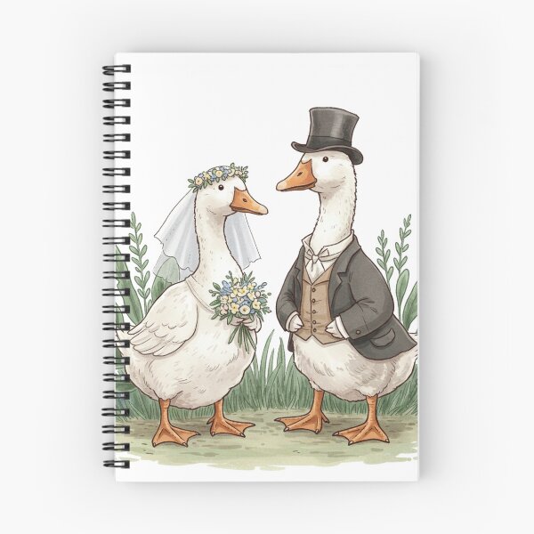 Artikelvorschau, Gänsehochzeit – Bezaubernde Brautpaar-Illustration entworfen und verkauft von Pasteltone.