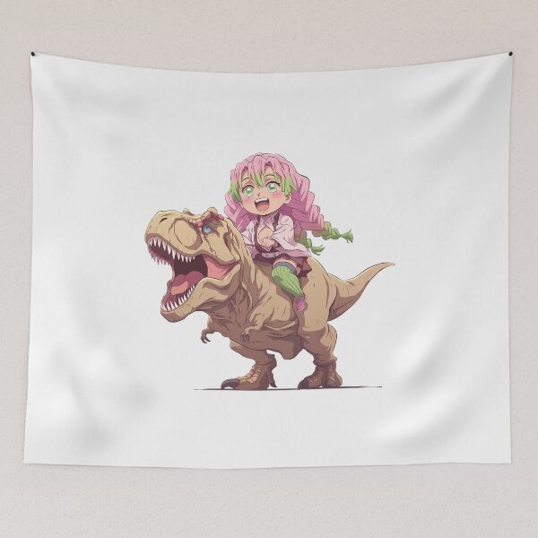 Item preview, Mitsuri Kanroji Demon Slayer Kawaii Dinosaur Adventure designed and sold by Dashsopaner.