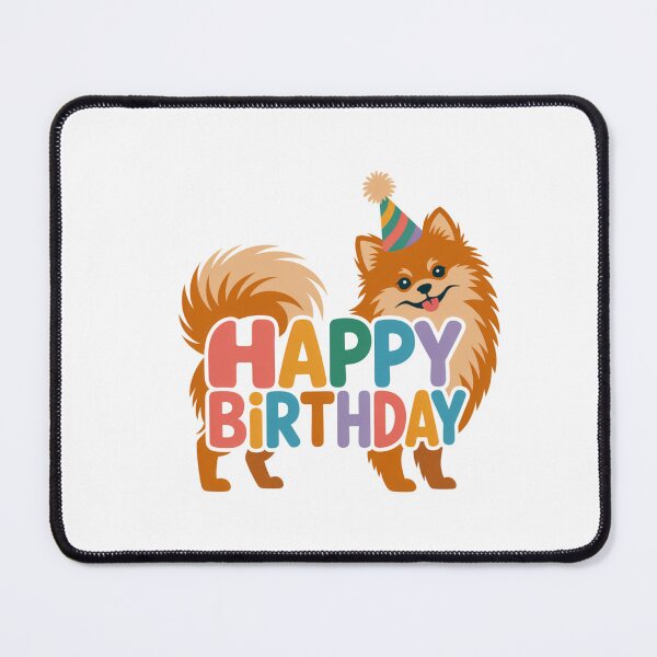 Item preview, Pomeranian Happy Birthday Silhouette designed and sold by TheAnimalZ00.