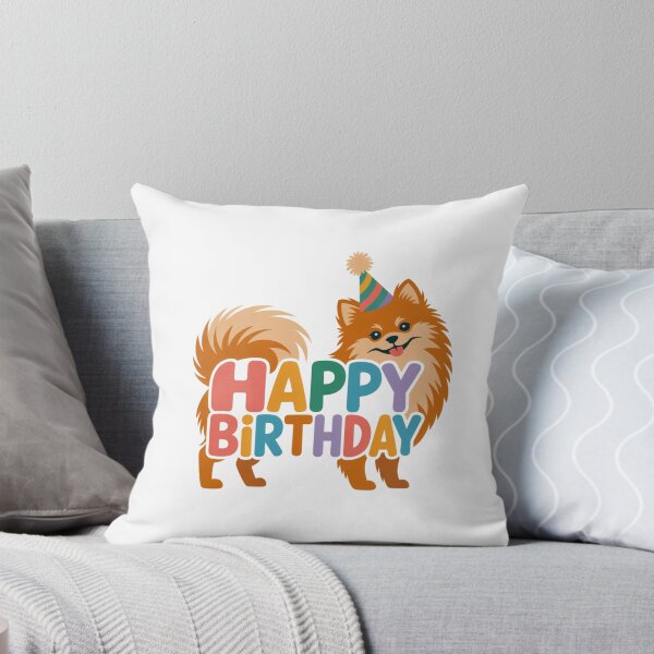 Item preview, Pomeranian Happy Birthday Silhouette designed and sold by TheAnimalZ00.