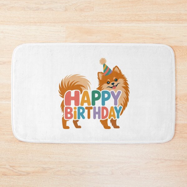 Item preview, Pomeranian Happy Birthday Silhouette designed and sold by TheAnimalZ00.